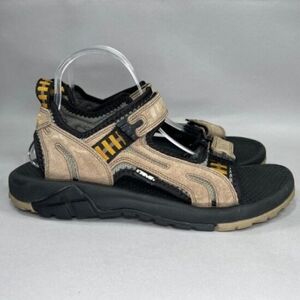 Brown suede off road hiking sandals